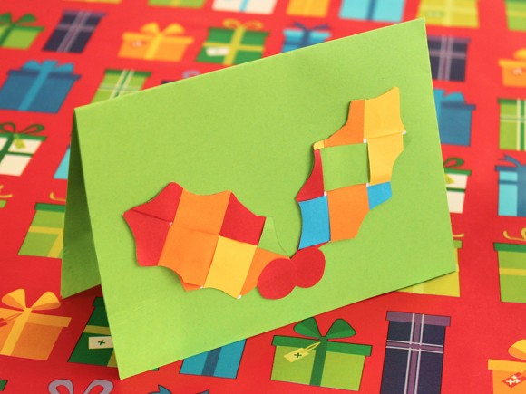 Rainbow Weaving Christmas Card